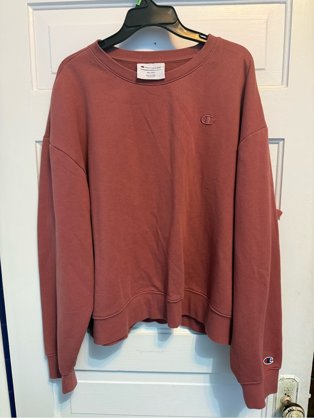 Champion women's Crewneck Sweater‎ in Dusty Rose/peach